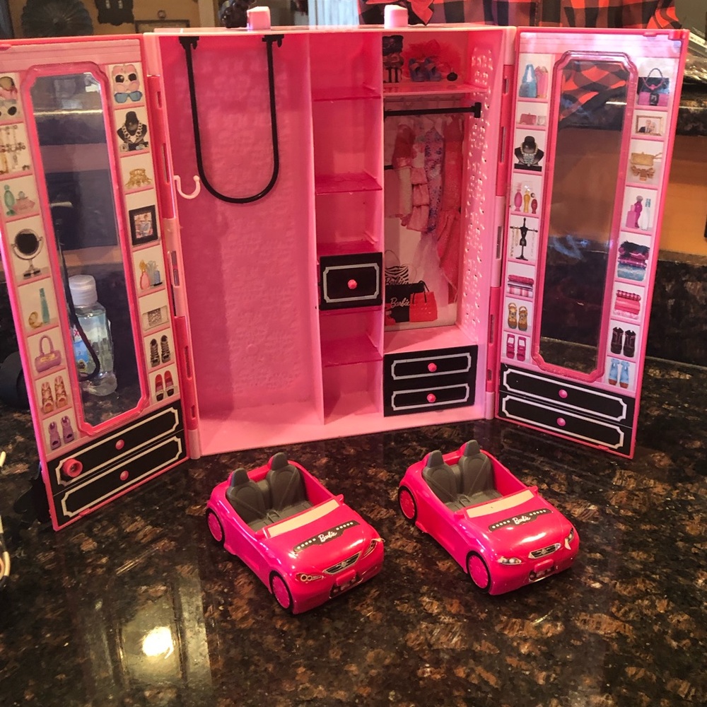 Barbie Closet with doll clothes